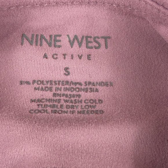 NEW - Nine West Active Pink Leggings with Zip Pockets Athleisure Comfy Gym - Picture 5 of 10